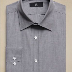 Men’s athletic fit, Banana Republic, gray shirt button-down